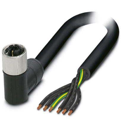Phoenix Contact - Câble POWER, 6 pôles, PVC, M12 femelle coudé, Ext. Libre, M, 1,5 m