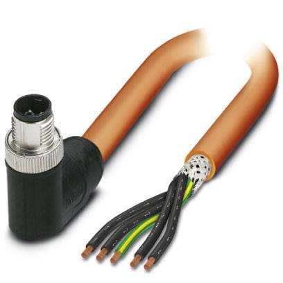 Phoenix Contact - Câble POWER, 5 pôles, PUR, blindé, M12 mâle coudé, Ext. Libre, K, 3 m