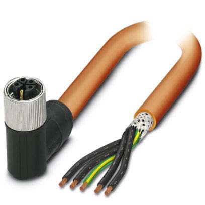 Phoenix Contact - Câble POWER, 5 pôles, PUR, blindé, M12 femelle coudé, Ext. Libre, K, 5 m