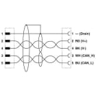 Phoenix Contact - Câble Bus, 5 pôles, CANopen, M8 mâle droit, M8 femelle droit, B, 0,5 m