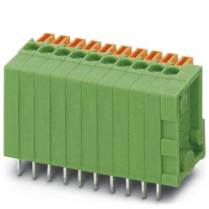 Phoenix Contact - Bornier C.I 2p, pas: 2.54 mm, 0.5 mm², 6 A, 160 V - FFKDSA1/V-2,54- 2