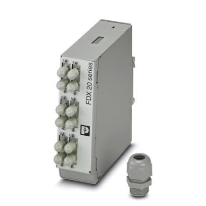 Phoenix Contact - Boitier optique FDX20 DIN - 6 ST Duplex - OM1 - pré-équipé