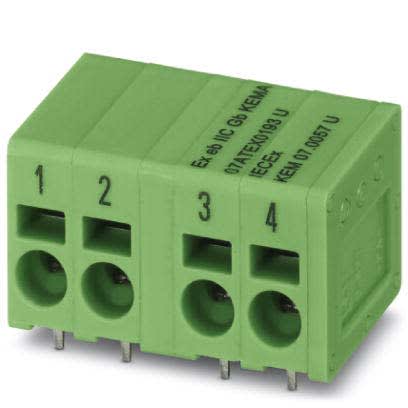 Phoenix Contact - Bornier C.I 4p, pas: 5 mm, 2.5 mm², 23 A, 176 V - SPT 2,5/ 4-H-EX PROFINET 1