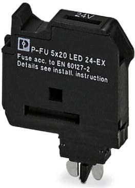 Phoenix Contact - P-FU 5X20 LED 24-EX - Fiche porte-fusible pour bloc de jonction TG