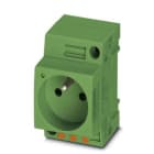 Phoenix Contact - EO-E/PT/SH/LED/GN - Prise d'amoire 250V, pour la France, avec protection et LED