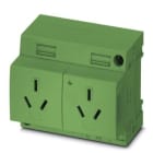 Phoenix Contact - EO-I/UT/LED/DUO/GN - Prise d'armoire double