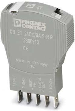 Phoenix Contact - Disjoncteur électronique 1 pôle - 1 NO - 24VDC - 8 A (RAZ IN+status OUT)