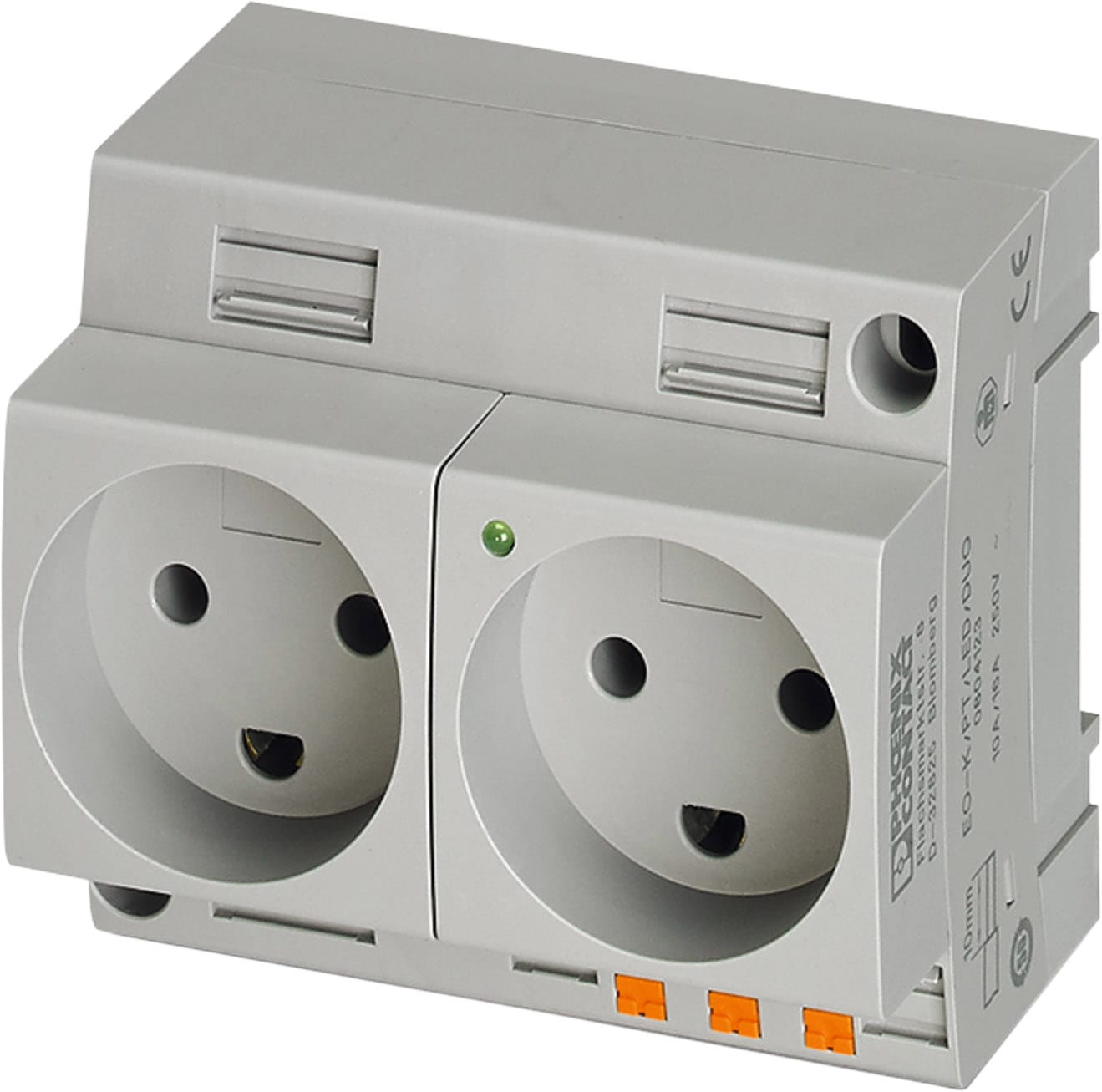 Phoenix Contact - EO-K/PT/LED/DUO - Prise d'armoire double