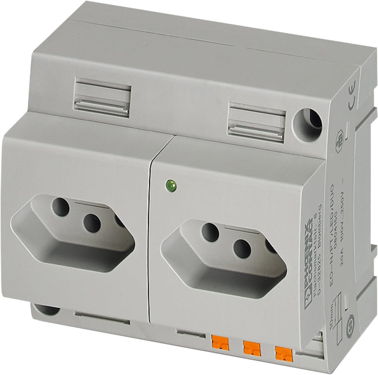 Phoenix Contact - EO-N/PT/LED/DUO - Prise d'armoire double