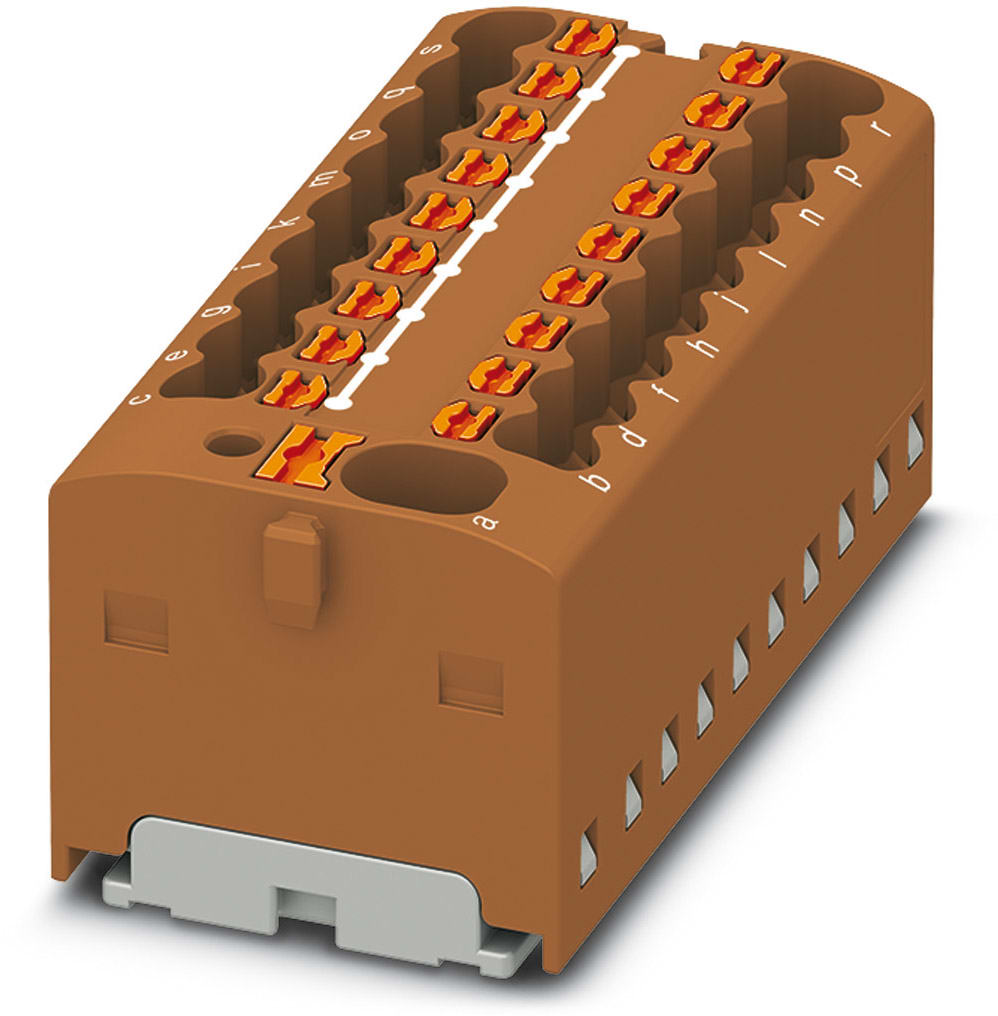 Phoenix Contact - PTFIX 4/18X1,5 BN - PTFIX 4/18X1,5 BN - Bloc répartiteur PTFIX