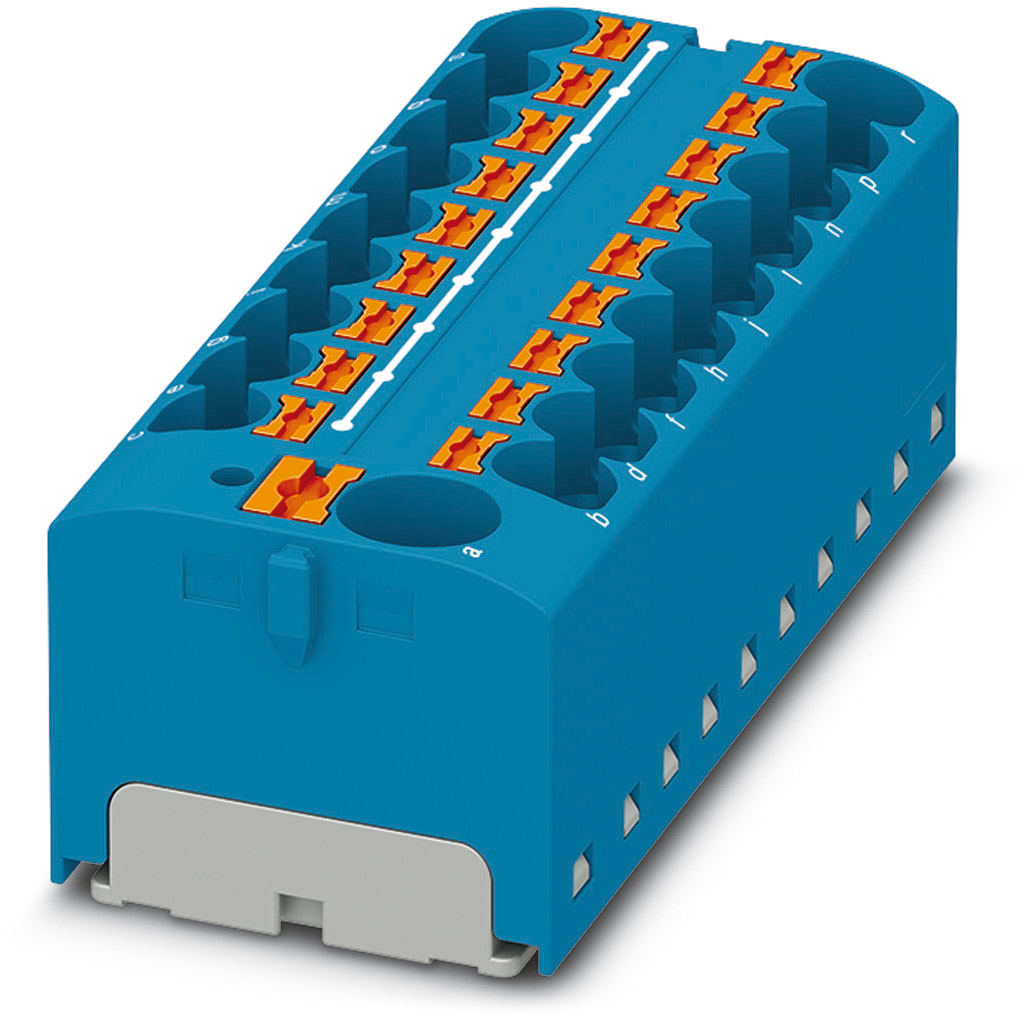 Phoenix Contact - PTFIX 10/18X4 BU - PTFIX 10/18X4 BU - Bloc répartiteur PTFIX