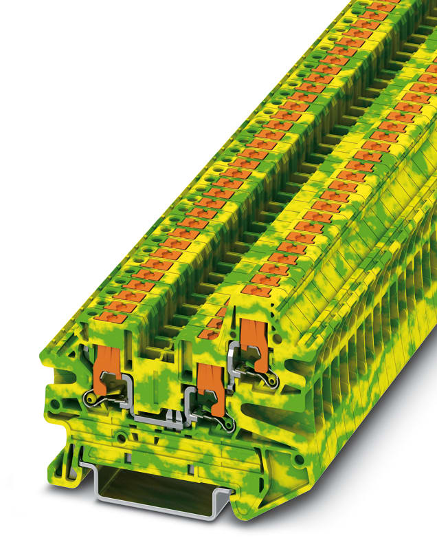 Phoenix Contact - PTV 2,5-TWIN-PE - Bloc de jonction avec raccordement terre