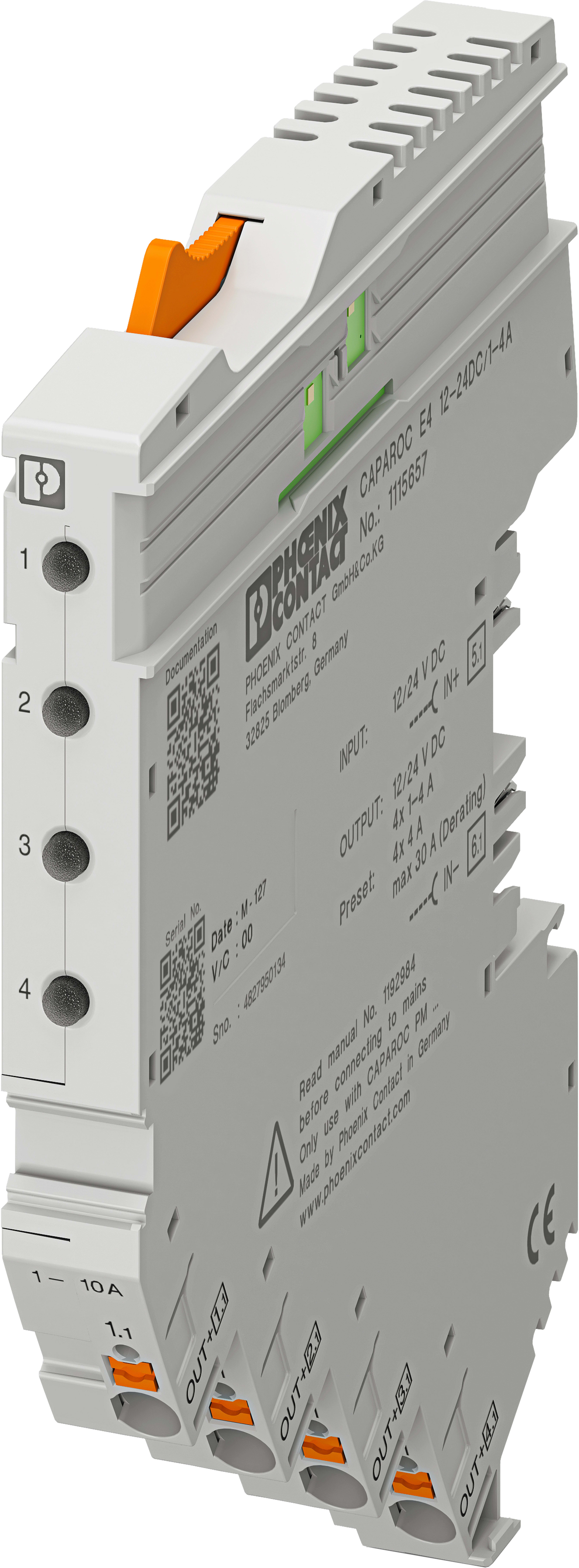 Phoenix Contact - Disjoncteur électronique configurable 12/24VDC 2 voies réglable 1 à 4A