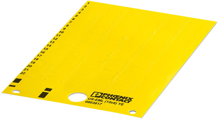 Phoenix Contact - US-EML (15X6) YE - Repérage d'appareil autocollant US-EML (15X6) YE