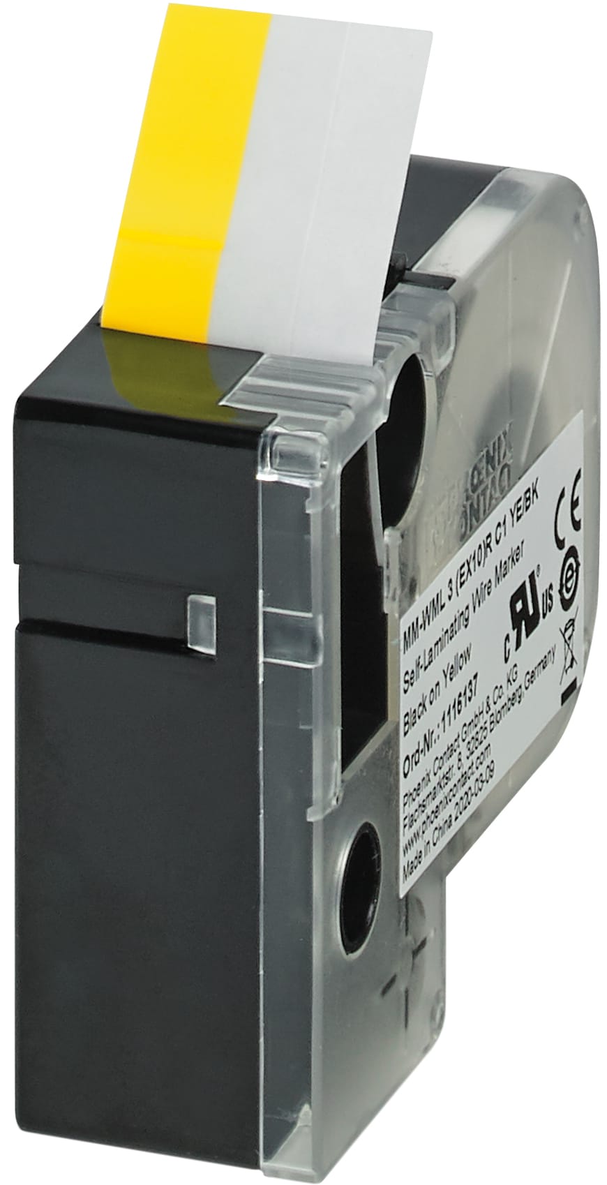 Phoenix Contact - Etiquette pour fil et câble MM-WML 3 (EX10)R C1 YE/BK