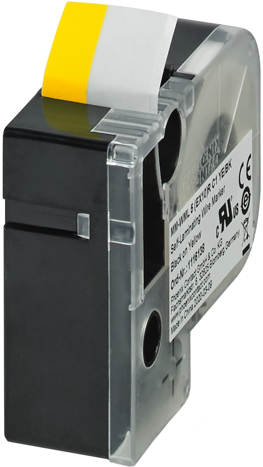 Phoenix Contact - Etiquette pour fil et câble MM-WML 5 (EX10)R C1 YE/BK