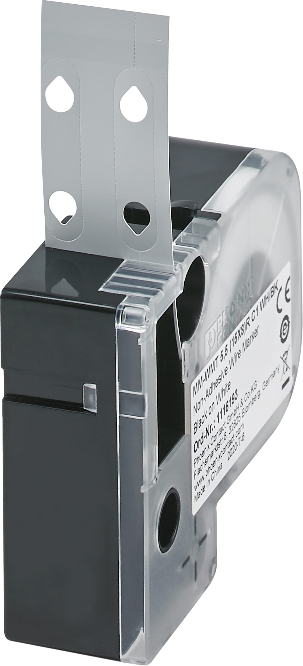 Phoenix Contact - Repère pour fil et câble MM-WMT 5,5 (15X8)R C1 WH/BK