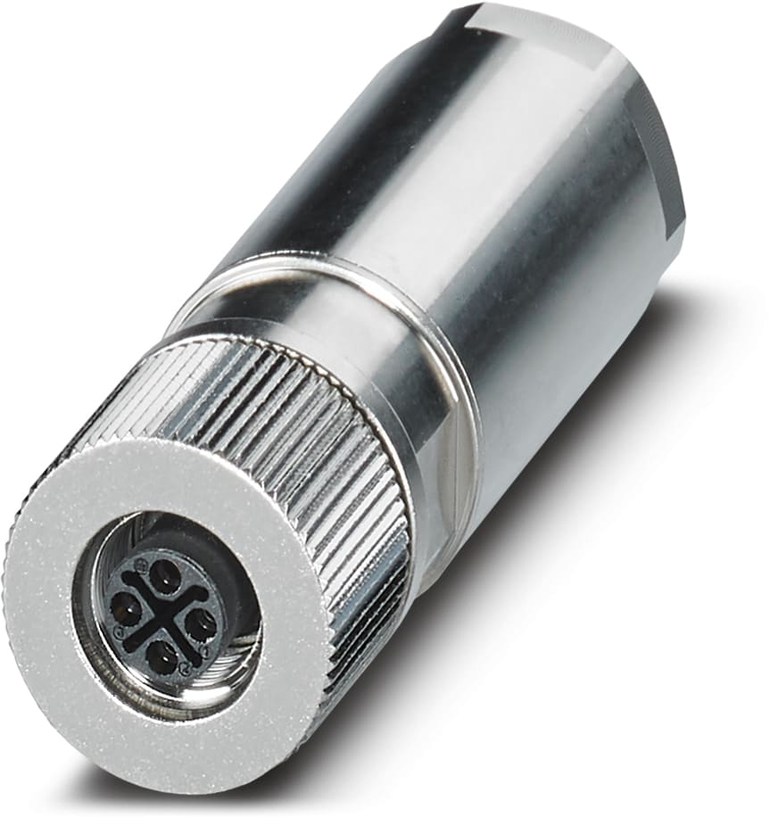 Phoenix Contact - Connecteur M12, codage S, femelle droit, 3P, push-lock, blindé, diam. 6 à 11 mm