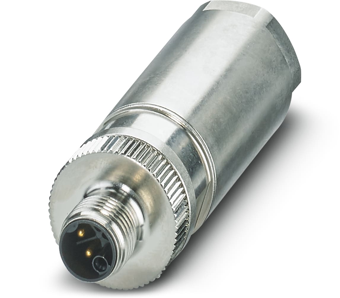 Phoenix Contact - Connecteur M12, codage K, mâle droit, 5P, push-lock, blindé, diam. 8 à 13 mm