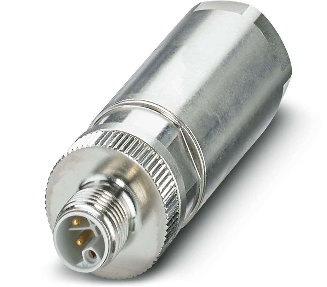 Phoenix Contact - Connecteur M12, codage L, mâle droit, 5P, push-lock, blindé, diam. 8 à 13 mm