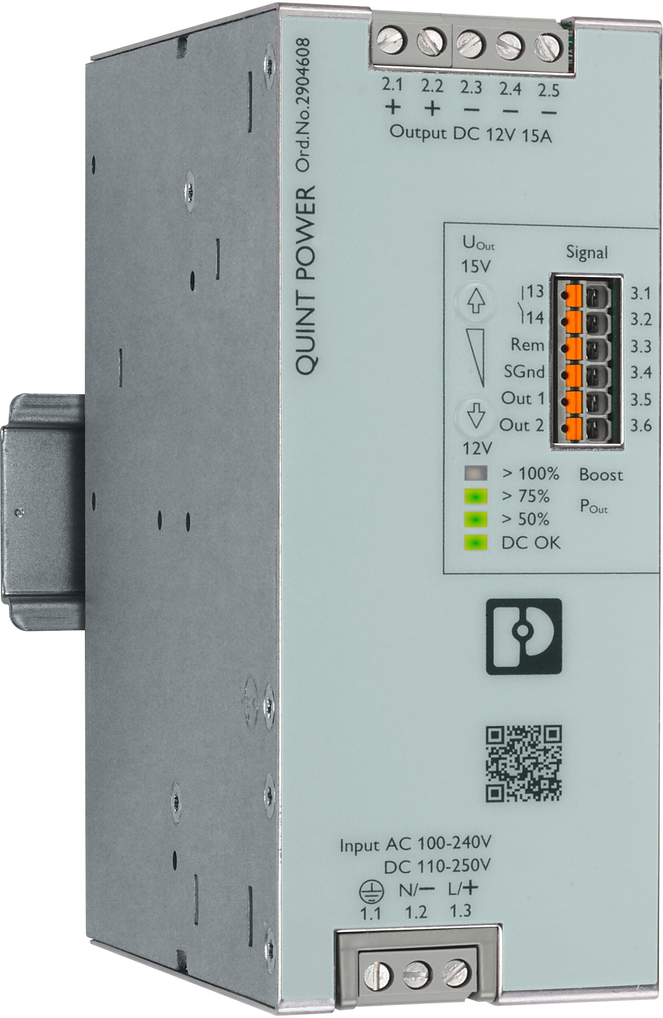Phoenix Contact - Alimentation AC/DC paramétrable Mono 230VAC/12VDC-5A - Boost stat/Dyn/SFB