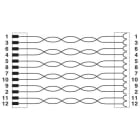 Phoenix Contact - Câble capt./act., 12 pôles, PVC, M12 mâle droit, M12 femelle droit, A, 1 m