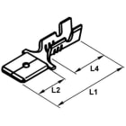 MECATRACTION - LANGUETTE A FUT OUVERT NON ISOLE 6,35x0,8 ETAMEE