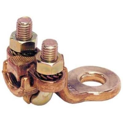 MECATRACTION - COSSE DE MISE A LA TERRE A BRIDE SEMELLE RONDE BRONZE 6 A 70MM²