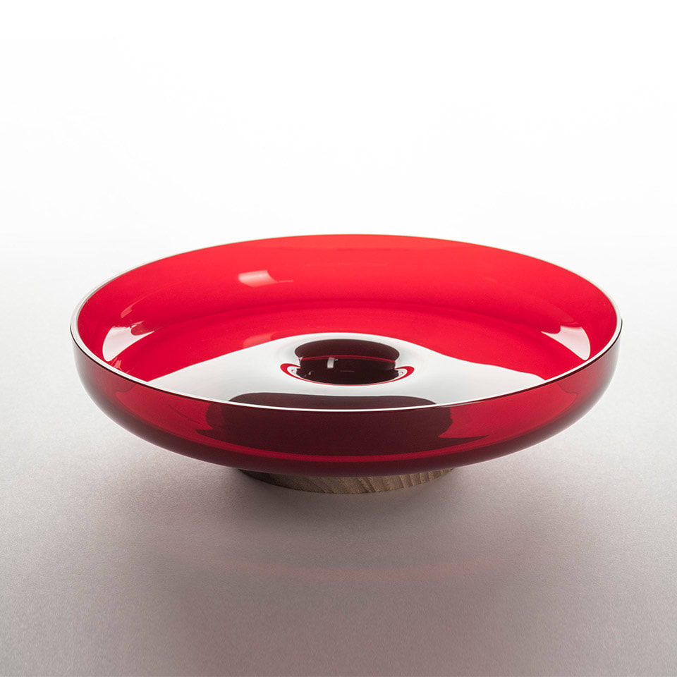 Artemide - BONTA' BASE+PIATTO VETRO ROSSO