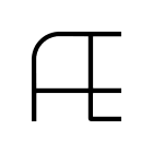 Artemide - Alphabet of Light W "Æ" uppercase