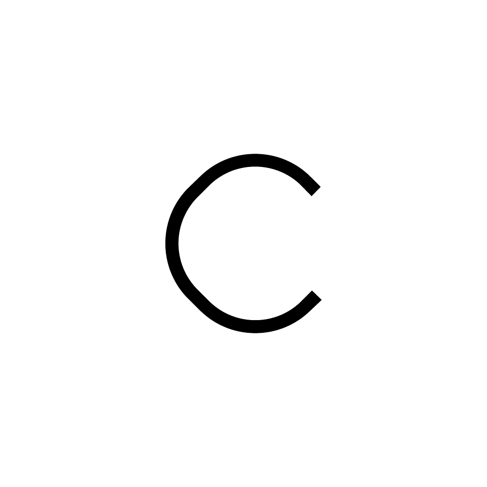 Artemide - Alphabet of Light W "c" lowercase