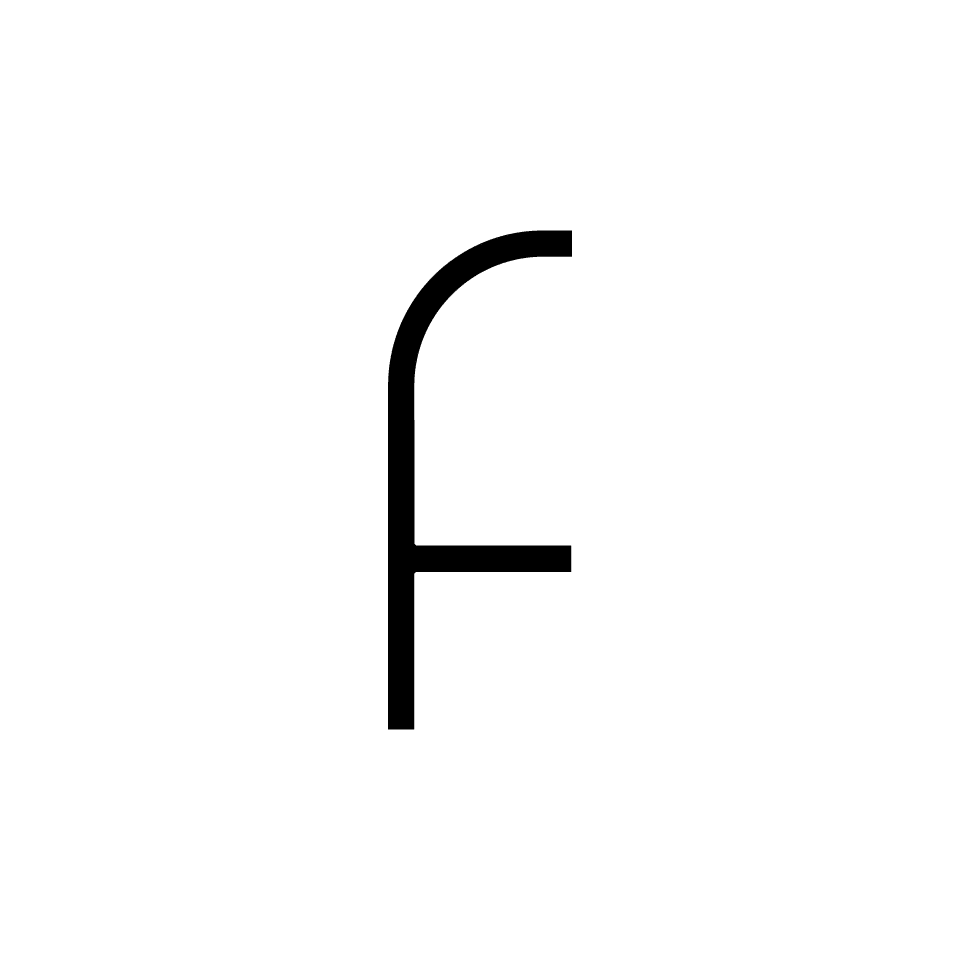 Artemide - Alphabet of Light W "f" lowercase