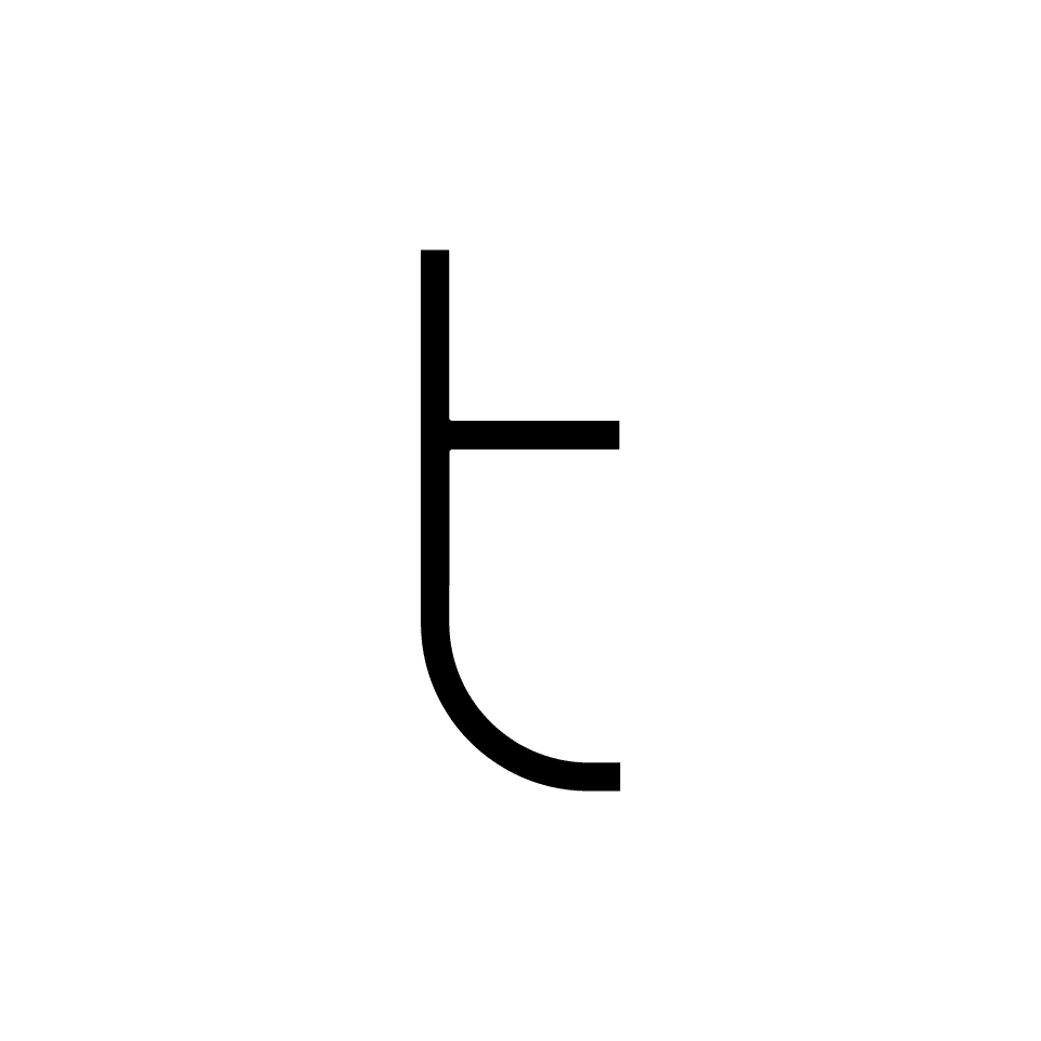 Artemide - Alphabet of Light W "t" lowercase