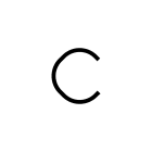 Artemide - Alphabet of Light W "c" lowercase + supp