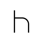 Artemide - Alphabet of Light W "h" lowercase + supp