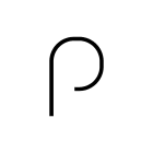 Artemide - Alphabet of Light W "p" lowercase + supp
