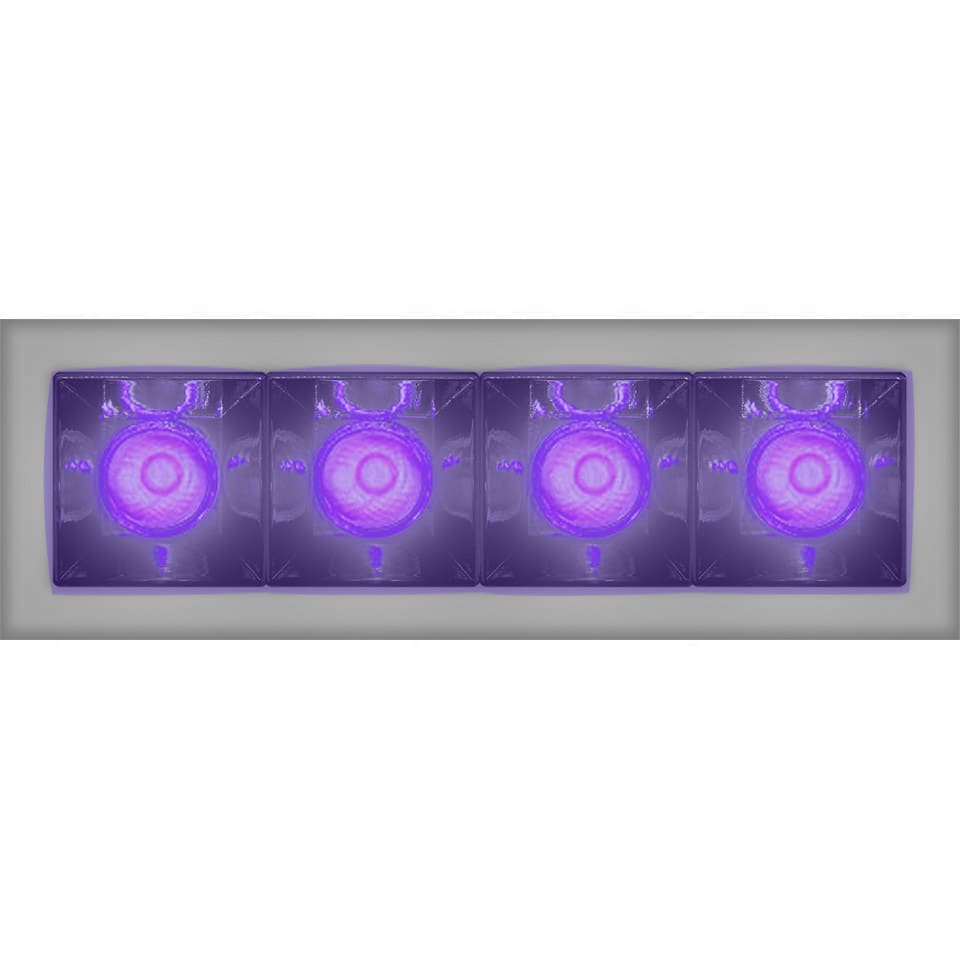 Artemide - Sharp 4X Violet Integralis FL - Recessed - Trim - Silver -External driver