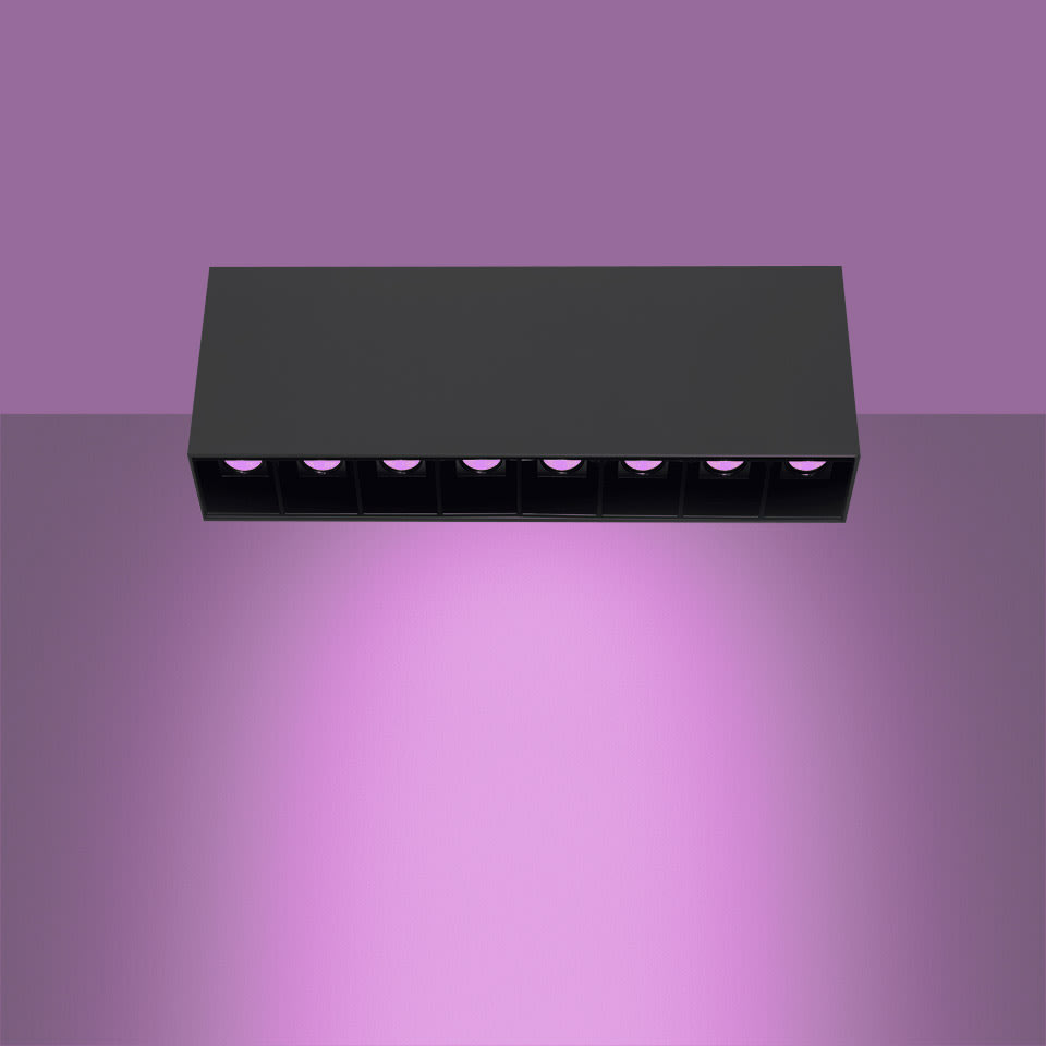 Artemide - Sharp 8X Violet Integralis FL -SMD - Black - Driver on-off inside