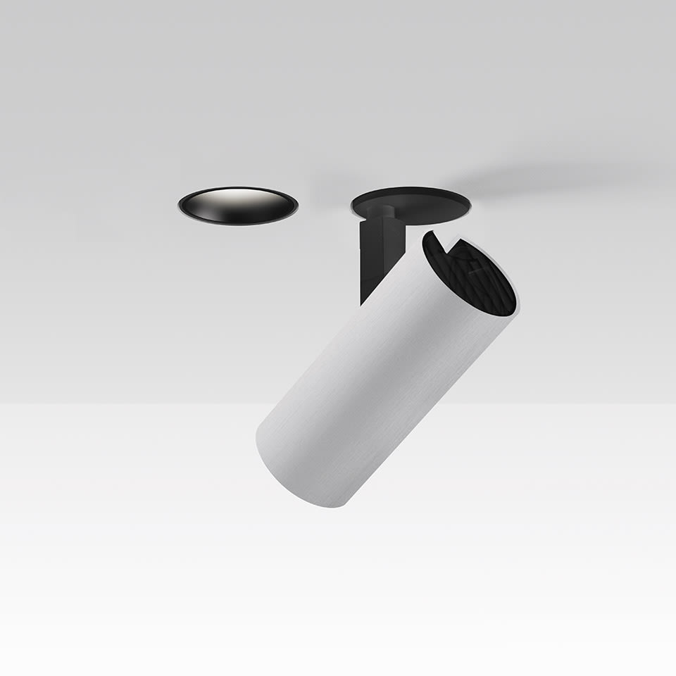 Artemide - VECTOR 55 RECESSED 927 FL BR.SILVER
