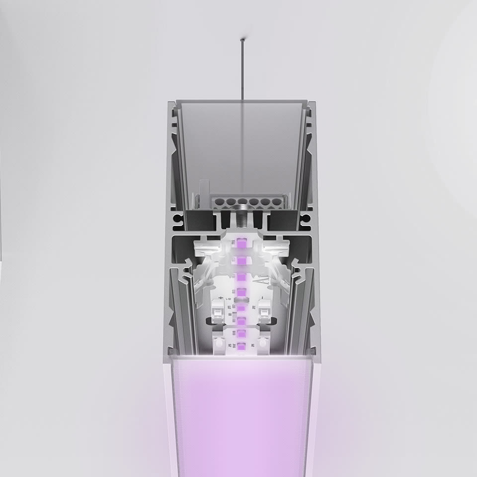 Artemide - A.39 PIL - Ceiling-Suspension - 1480 - Diffused Emission - Silver - Artemide APP