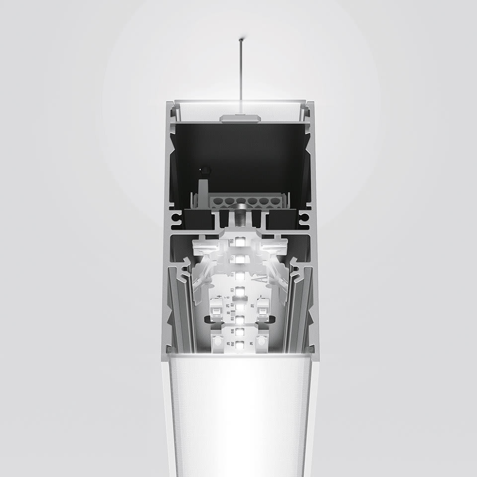Artemide - A.39 WI - Suspension - 2368 - Diffused Emission - Direct-Indirect - Black - DALI