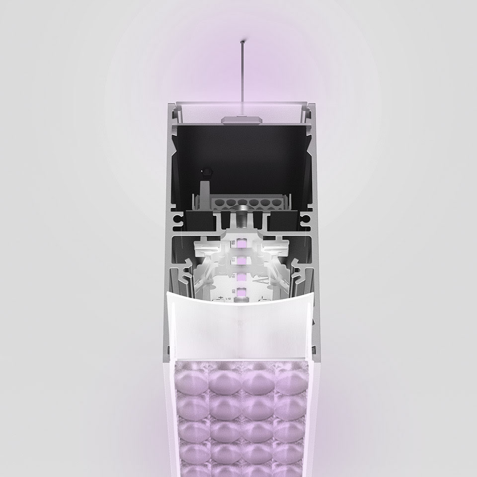 Artemide - A.39 PIL - Suspension - 2368 - Controlled Emission - Direct-Indirect - Silver -