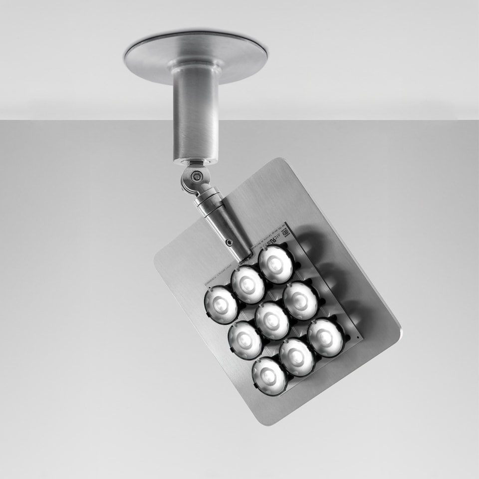 Artemide - UNA PRO 9 LED SEMI-R 3000K-FL - ALU