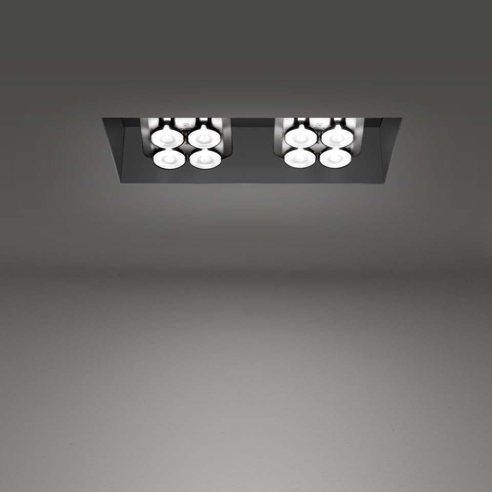 Artemide - UNA PRO 75 ADJ Rx2 3000K-WFL - ALU-NRO