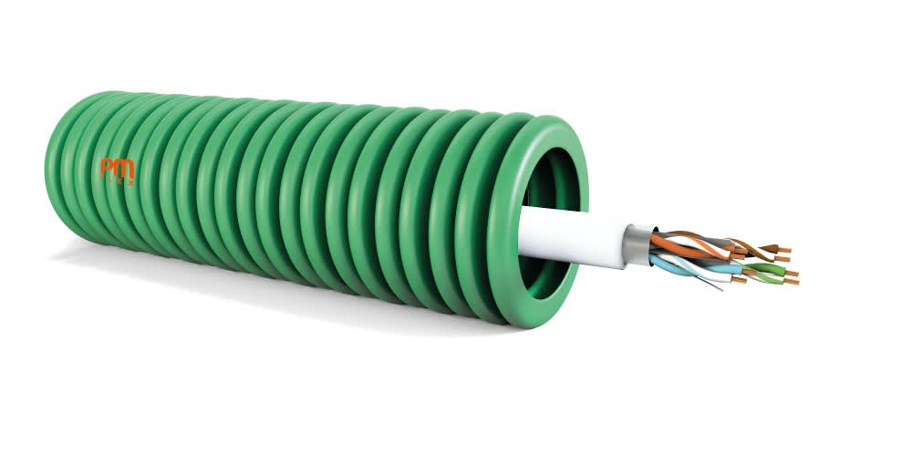 PM Flex - PREFILEE VERT dm.20 F-UTP CAT.6 4P6