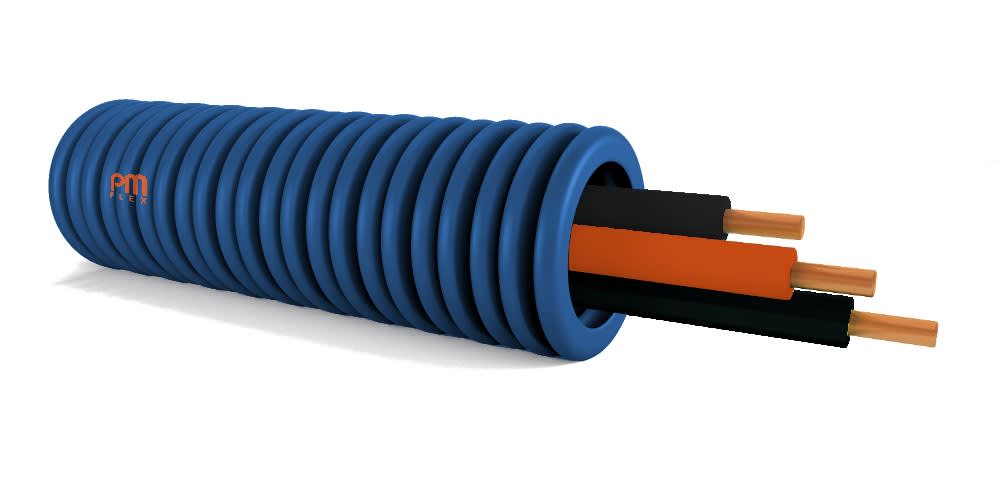 PM Flex - PREFILBLEU dm.16 3x1,5 noir-noir orange H07V-U