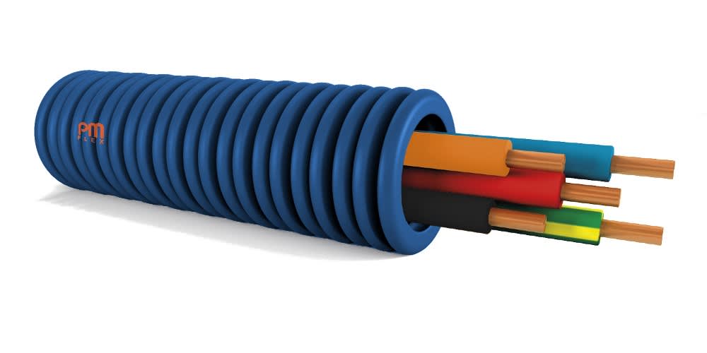 PM Flex - PREFILBLEU dm.20 3x2,5 bleu-rouge-vert-jaune H07V-U