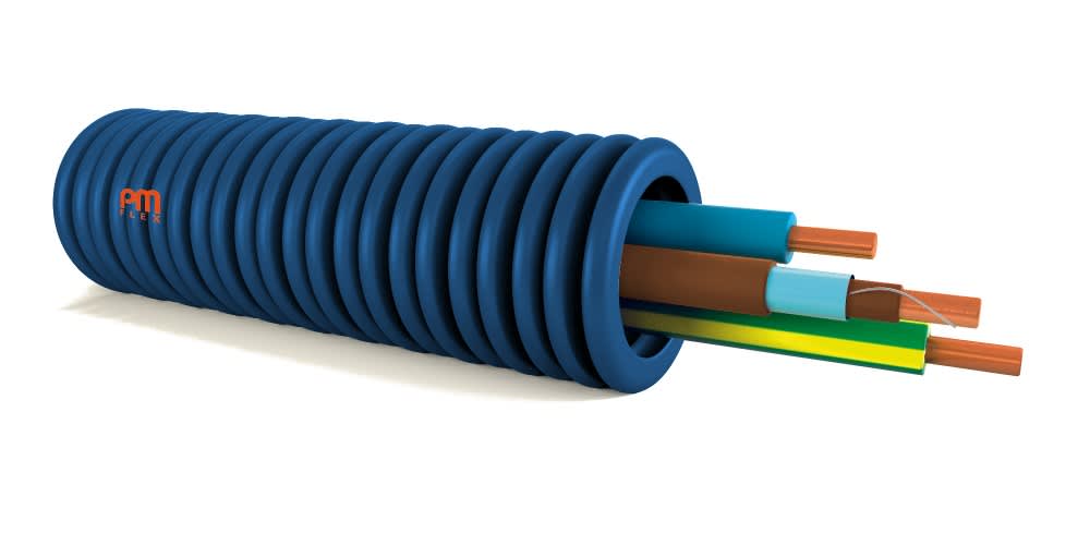 PM Flex - PREFILEE BLEUE dm.16 ANTIRAY 1x1,5 MARRON ECRANTE + 2x1,5 BL-V-J H07V-U