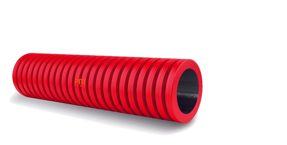 PM Flex - Gaine TPC dm.90, rouleau 50mt ROUGE