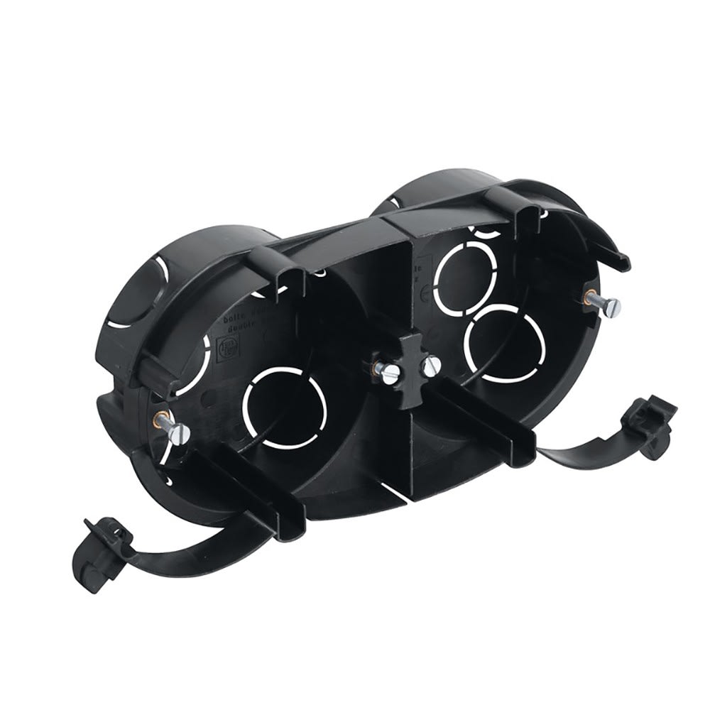 Planet Wattohm - Boîte double Système Linéal - Pour plinthe Keva 125mmx20mm - PVC Blanc Artic